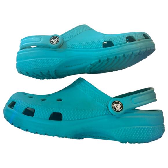 Crocs Original Turquoise Blue Clog Shoe Unisex Size 6M 8W - Picture 7 of 9